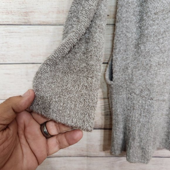 Barefoot Dreams Size Medium CozyChic Lite Style 452  Circle Cardigan Brown - Picture 13 of 16